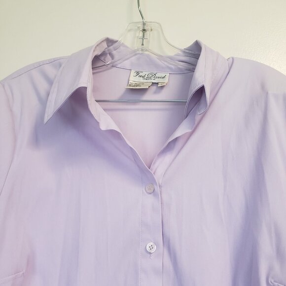Fred David Stretch Light Purple Top Size XL - Picture 3 of 6